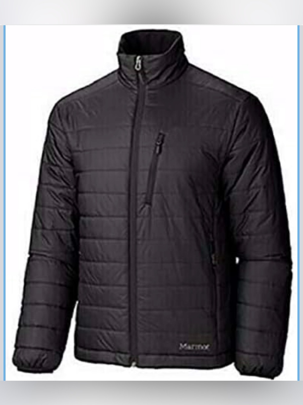 MARMOT MENS MONTERO PRIMALOFT PUFFER JACKET SIZE L BLACK FULL ZIP